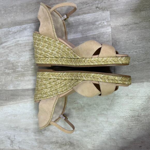 Stuart Weitzman Mirela II Crossover Strap Espadrille Wedge Heel Platform Sandals - Picture 5 of 8